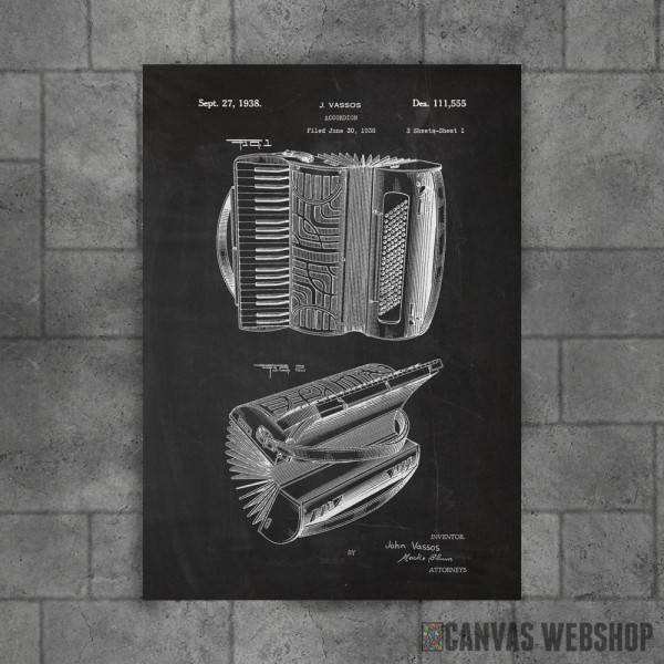 1938 Accordion - Patent Drawing