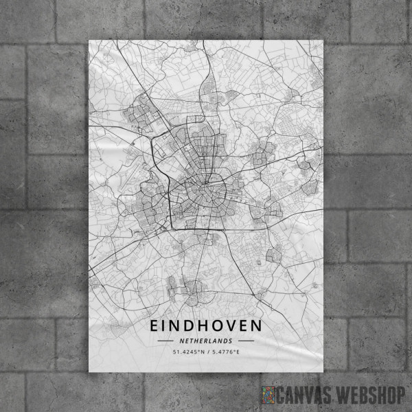 Ajndhoven mapa - white