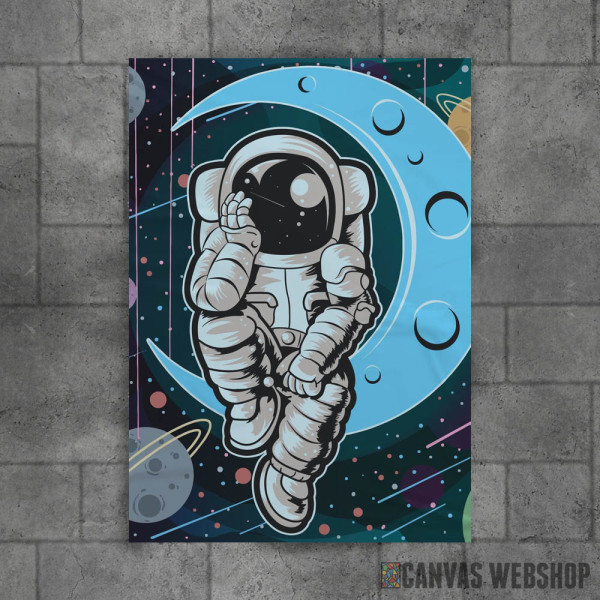 Astronaut Sits On Asteroid