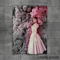 Audrey Hepburn with flower