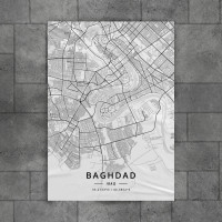 Bagdad mapa - white