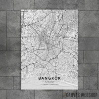 Bangkok mapa - white