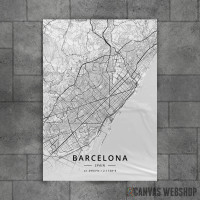 Barselona mapa - white