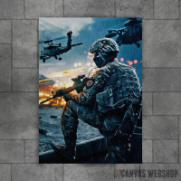 Battlefield modern soldier