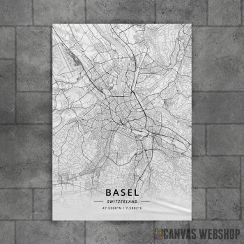 Bazel mapa - white Bazel mapa - white