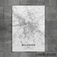 Beograd mapa - white