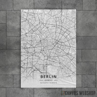 Berlin mapa - white