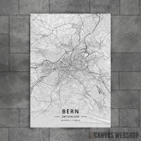 Bern mapa - white