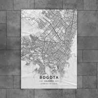 Bogota mapa - white