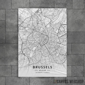 Brisel mapa - white