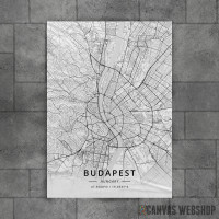 Budimpešta mapa - white