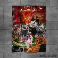 Cat Playing Poker Game Cat Playing Poker Game
