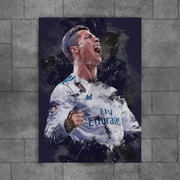 Cristiano Ronaldo celebrate abstract
