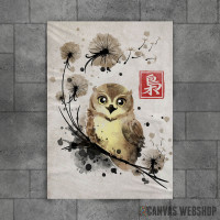 Dandelion owl watercolor Dandelion owl watercolor