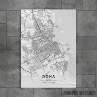 Doha mapa - white Doha mapa - white
