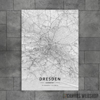 Drezden mapa - white Drezden mapa - white