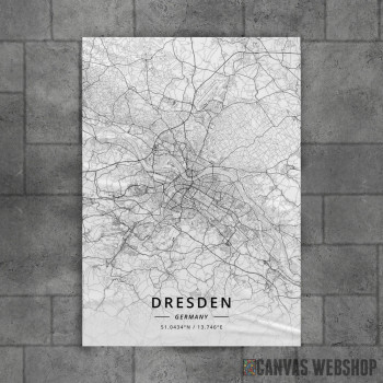 Drezden mapa - white Drezden mapa - white