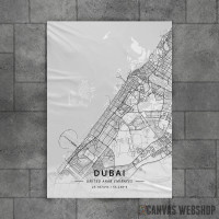 Dubai mapa - white