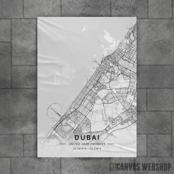 Dubai mapa - white Dubai mapa - white
