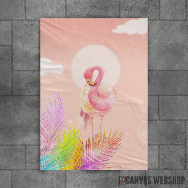 Flamingo Bird with leaves Flamingo Bird with leaves