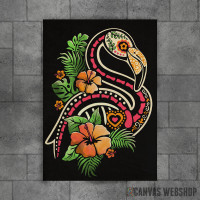 Flamingo tropical calavera Flamingo tropical calavera
