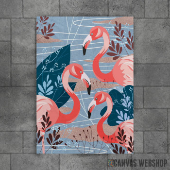 Flamingos with leaves Flamingos with leaves