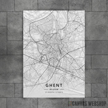 Gent mapa - white Gent mapa - white