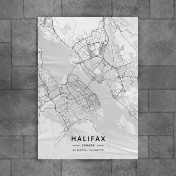 Halifax mapa - white