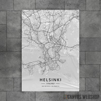 Helsinki mapa - white