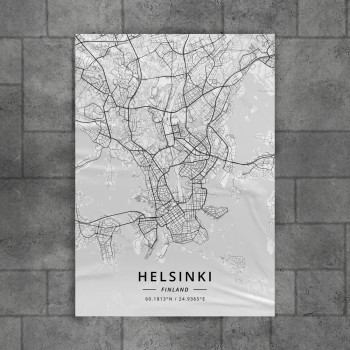 Helsinki mapa - white