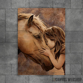 Horse and Girl Canvas Horse and Girl Canvas