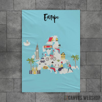 Ilustrovana mapa Evrope