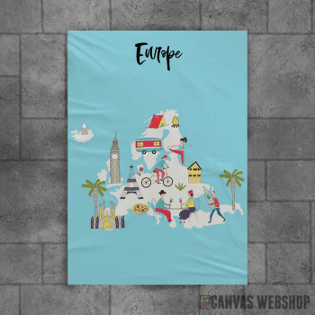 Ilustrovana mapa Evrope Ilustrovana mapa Evrope