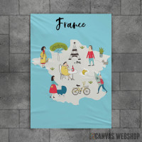 Ilustrovana mapa Francuske