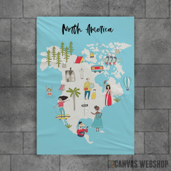 Ilustrovana mapa Severne Amerike Ilustrovana mapa Severne Amerike
