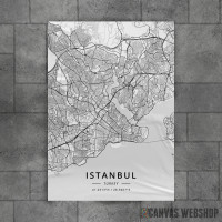 Istanbul mapa - white