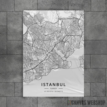 Istanbul mapa - white Istanbul mapa - white