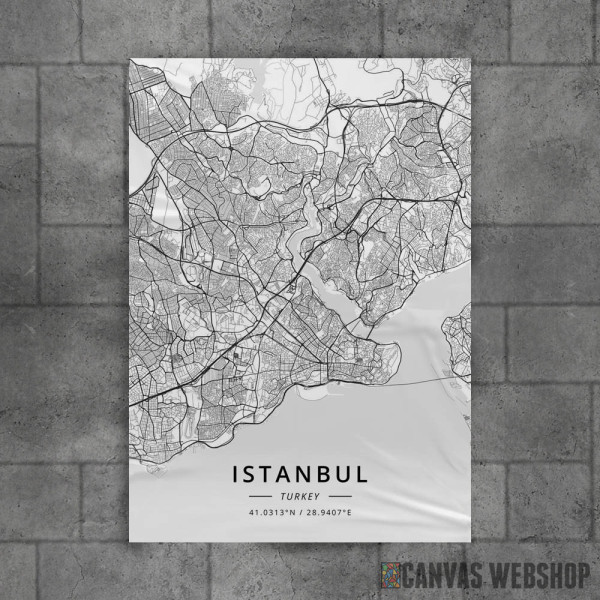 Istanbul mapa - white