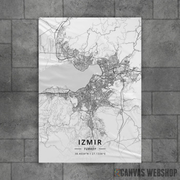 Izmir mapa - white Izmir mapa - white