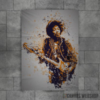 Jimi Hendrix painted Jimi Hendrix painted