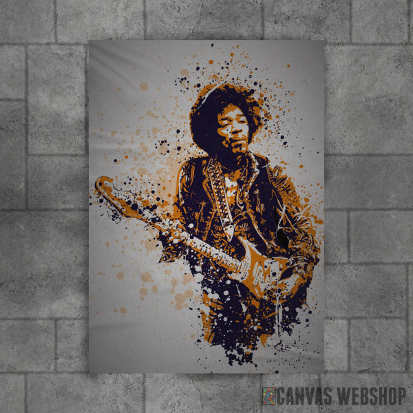 Jimi Hendrix painted Jimi Hendrix painted