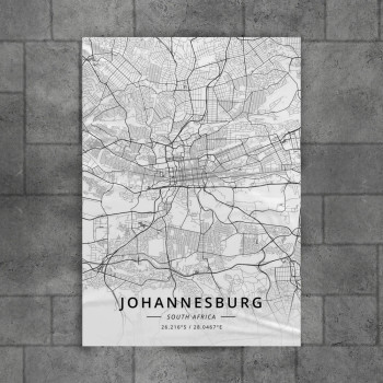 Johanesburg mapa - white