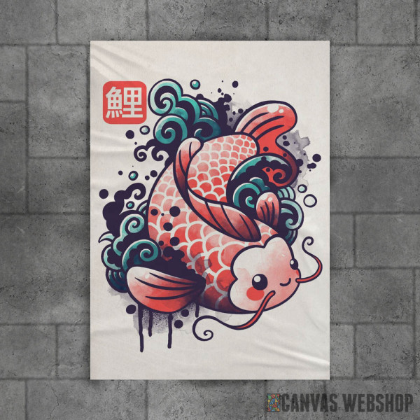 Koi carp fish watercolor
