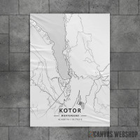 Kotor mapa - white