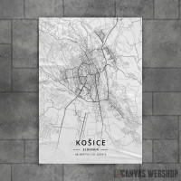 Košice mapa - white