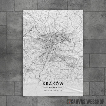 Krakov mapa - white Krakov mapa - white