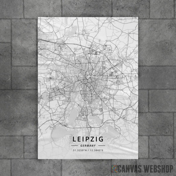 Lajpcig mapa - white