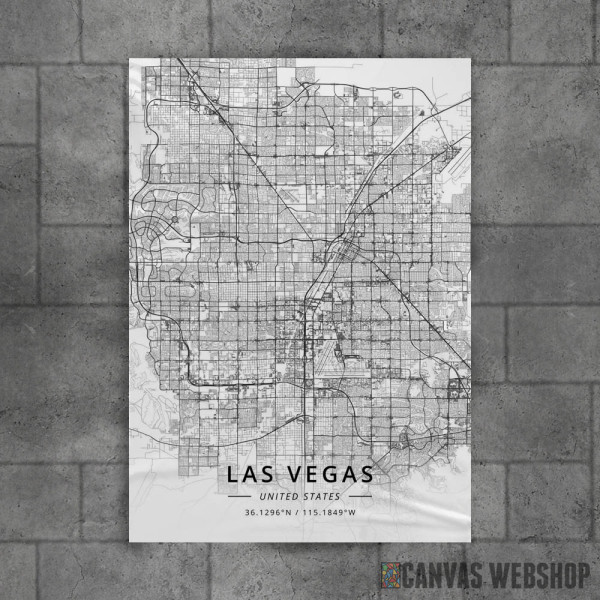Las Vegas mapa - white Las Vegas mapa - white