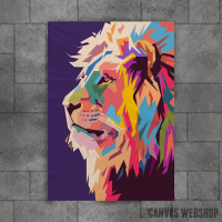 Lion face from side