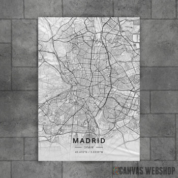 Madrid mapa - white Madrid mapa - white